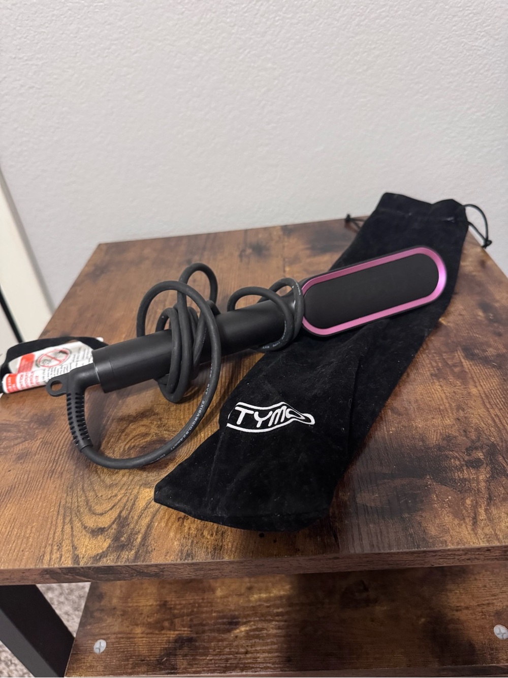 TYMO Pink & Black Hair Straightening Brush